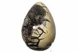 Huge, Septarian Dragon Egg Geode ( lbs!) - Black Crystals #383875-2